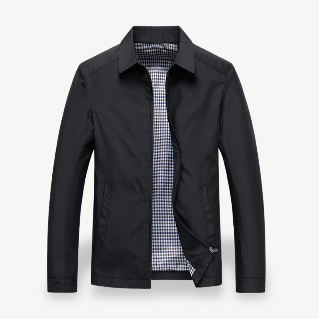 Men's Jacket – Lightweight Design – Tailored Fit – Breathable Material – Zipper Closure – Shirt Collar