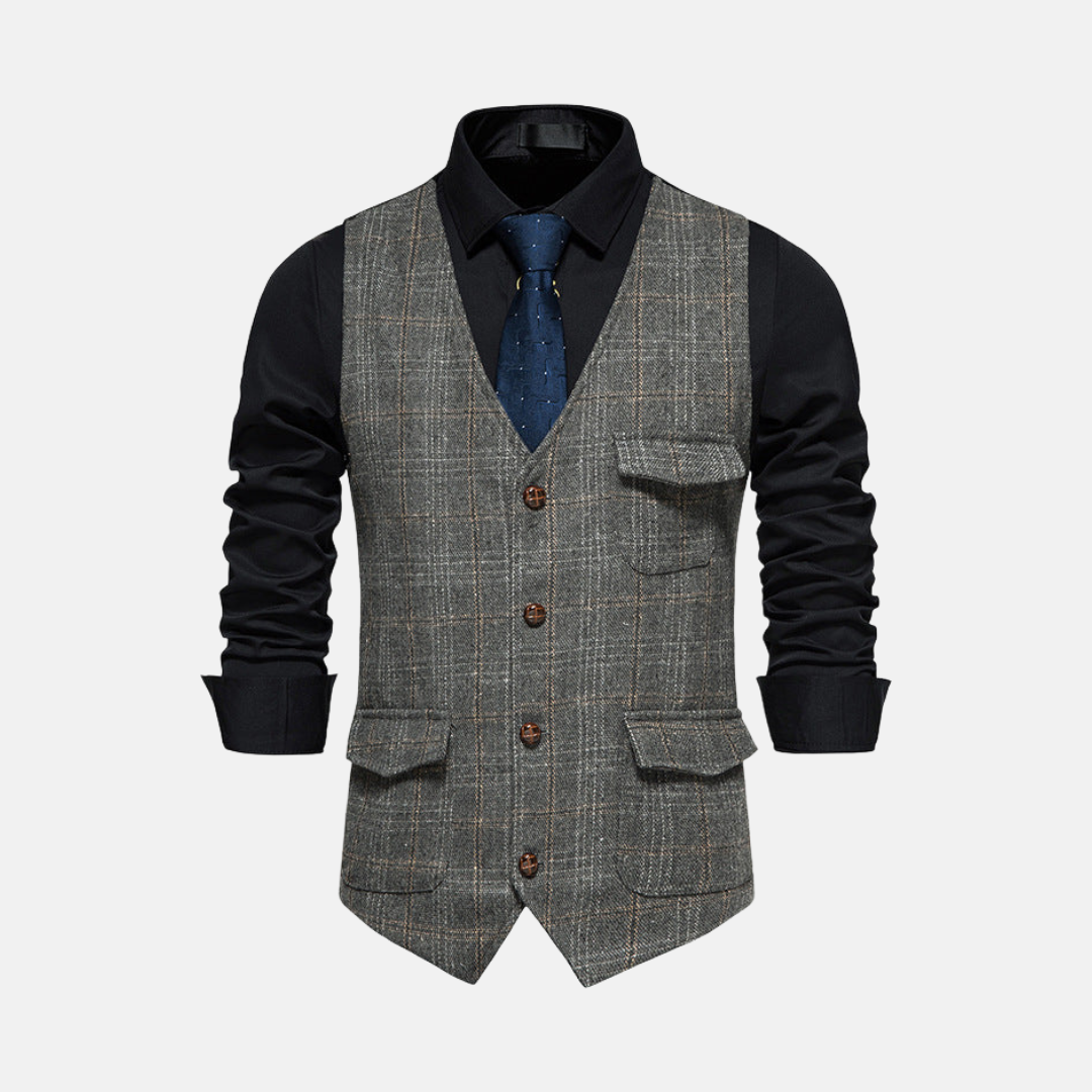 Wool Tailored Slim Fit Vest