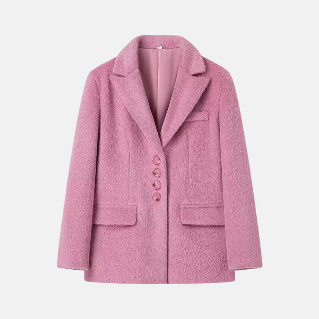 Oversized Relaxed Plush Texture Blazer