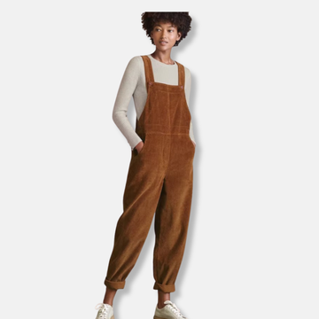 Corduroy Relaxed Fit Adjustable Overalls