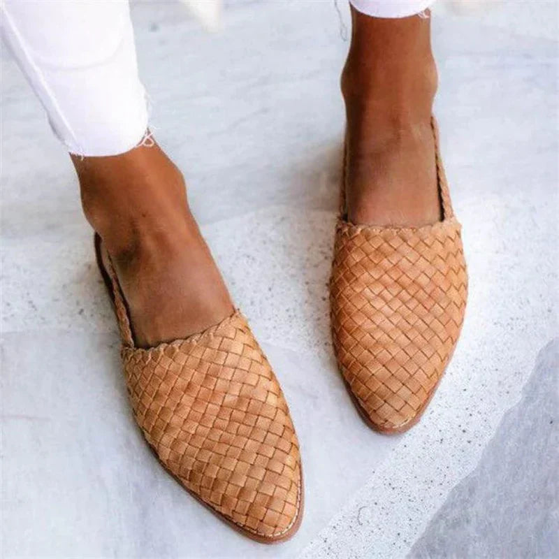 Comfort Fit Woven Slip-On Loafers