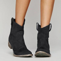Cowboy Boots for Women - Suede - Mid-Calf Shaft - Pointed Toe - Classic Western Design