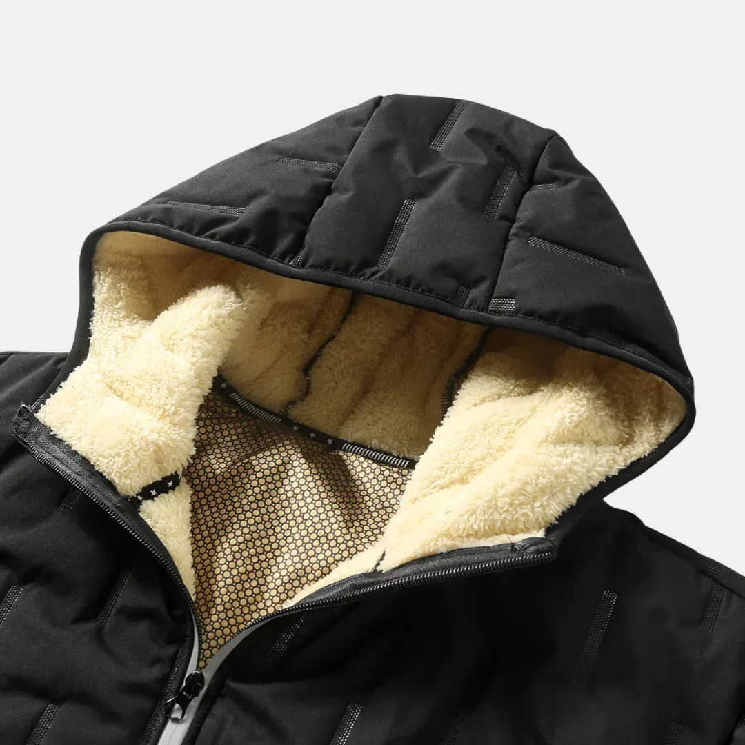 Plush Lining Relaxed Fit Hooded Coat