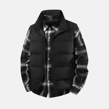 Quilted Stand Collar Regular Fit Puffer Vest