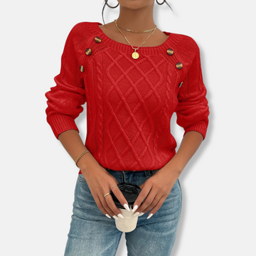 Cable Knit Relaxed Fit Knit Top