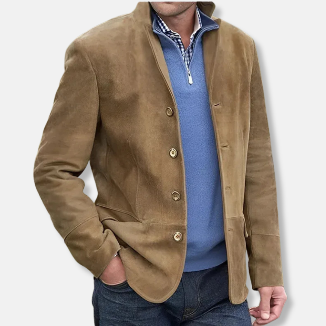 Suede-Like Woven Regular Fit Jacket
