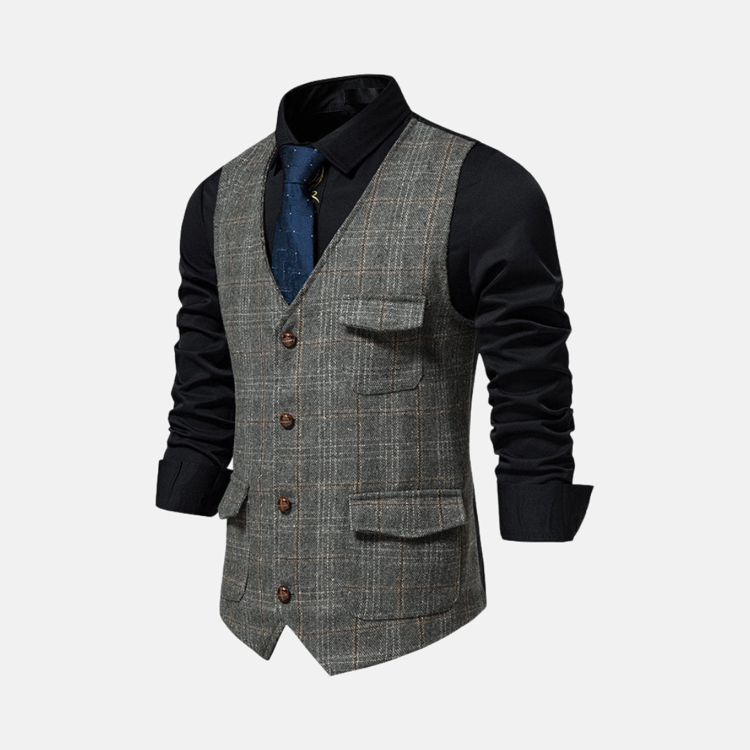 Wool Tailored Slim Fit Vest