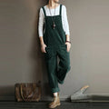 Women's Overall - Soft Corduroy - Casual Loose Fit - Adjustable Straps - Practical Pockets