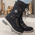 Women's Boots - Genuine Leather - Lace-up Closure - Robust Non-slip Sole - Comfortable Fit
