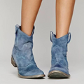 Cowboy Boots for Women - Suede - Mid-Calf Shaft - Pointed Toe - Classic Western Design
