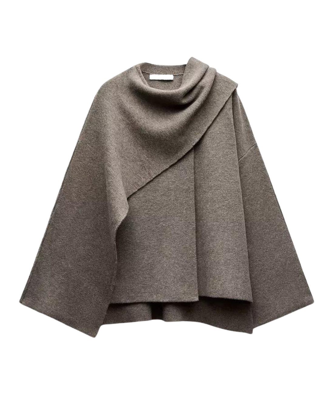 Soft Wool Warm Asymmetric Poncho