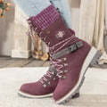 Women's Boots - Genuine Leather - Lace-up Closure - Robust Non-slip Sole - Comfortable Fit