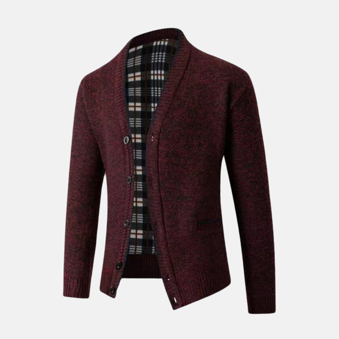 Wool Blend Slim Fit Knitted Cardigan