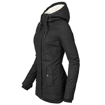 Water-Repellent Soft Insulated Tailored Parka Jacket