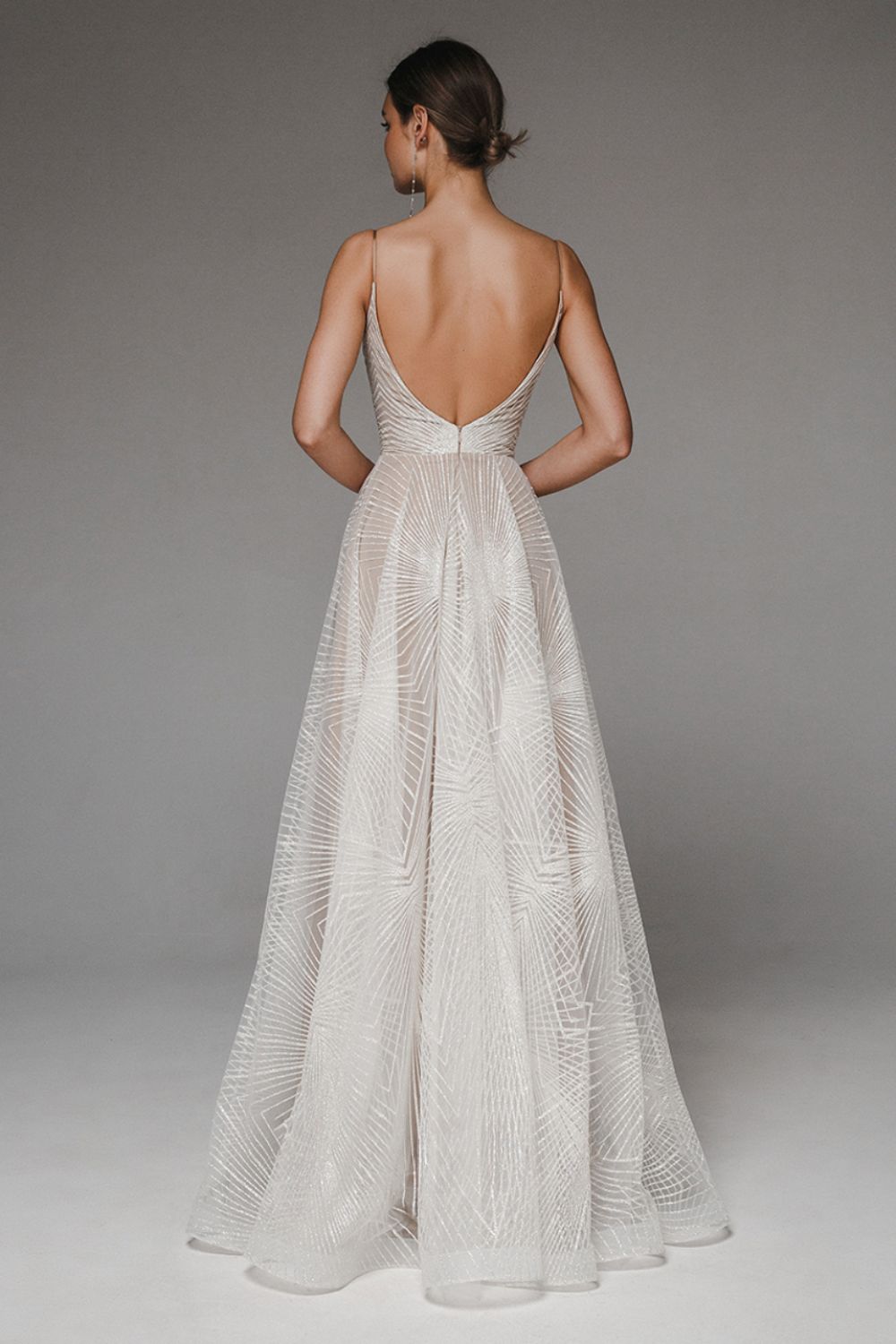 Chiffon Layers Geometric A-Line Dress