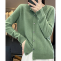 Women's Cardigan - Soft Knit - Button Closure - Relaxed Fit - Long Sleeved