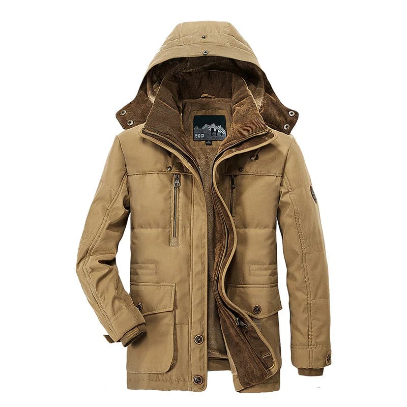Water-Resistant Warm Lined Hooded Jacket