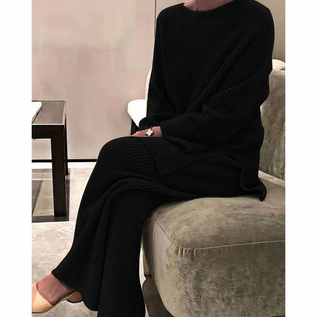 Soft Rib Knit Relaxed Knitted Set