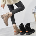 Women's Ankle Boots - Soft Suede Look - Warm Lined - Non-slip Sole - Zipper Closure