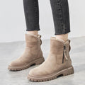 Women's Ankle Boots - Soft Suede Look - Warm Lined - Non-slip Sole - Zipper Closure