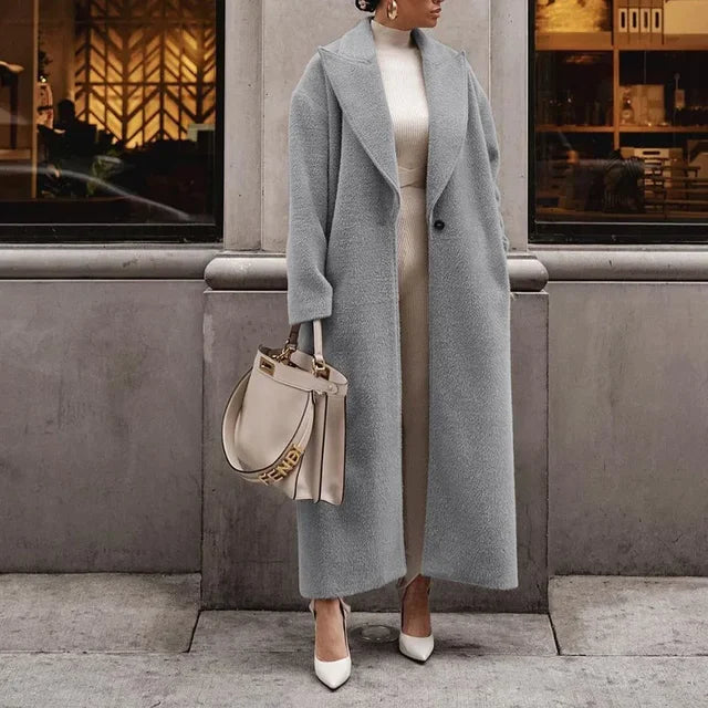 Oversized Wool Blend Full Length Coat