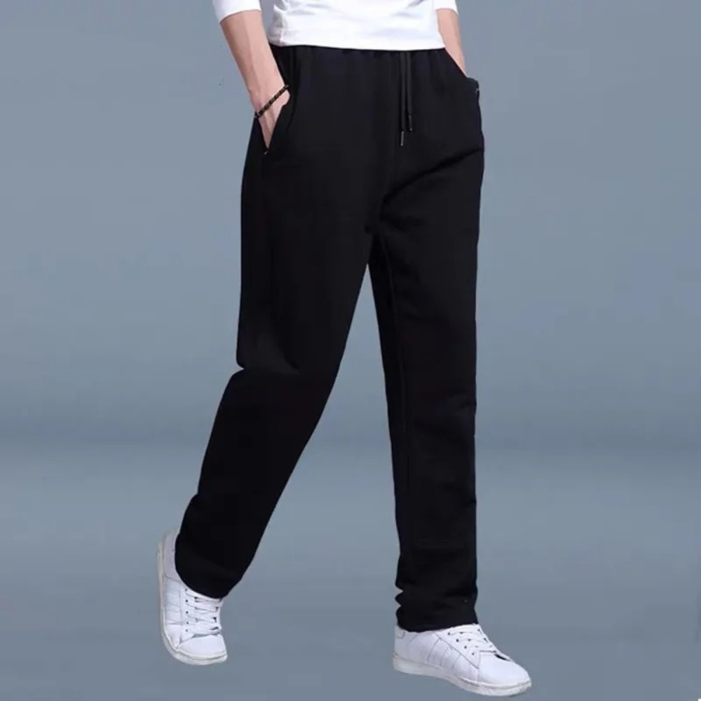 Soft Cotton Blend Relaxed Drawstring Jogging Pants