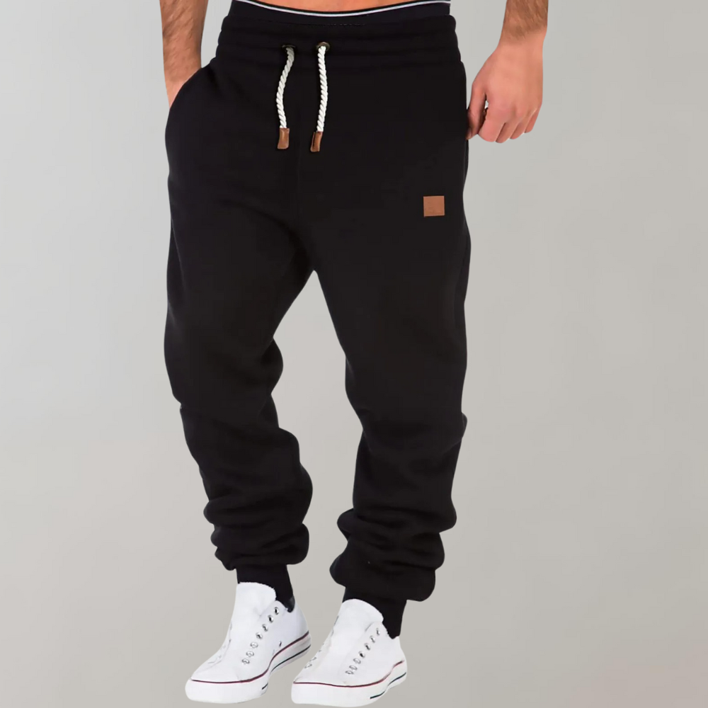 Soft Cotton Blend Relaxed Fit Trousers Jogging