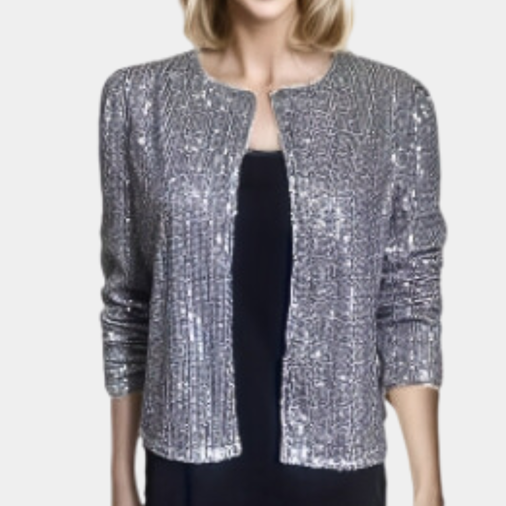 Women's Blazer - Sequin Design - Tailored Fit - Elegant Party Jacket