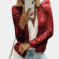 Women's Blazer - Sequin Design - Tailored Fit - Elegant Party Jacket