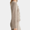 Women's Cardigan - Soft Knit - Button Closure - Long Sleeved with Rib Edge - Relaxed Fit