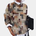 Women's Sweatshirt - Soft Cotton - Loose Fit - Patterned Elegant Design