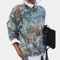 Women's Sweatshirt - Soft Cotton - Loose Fit - Patterned Elegant Design