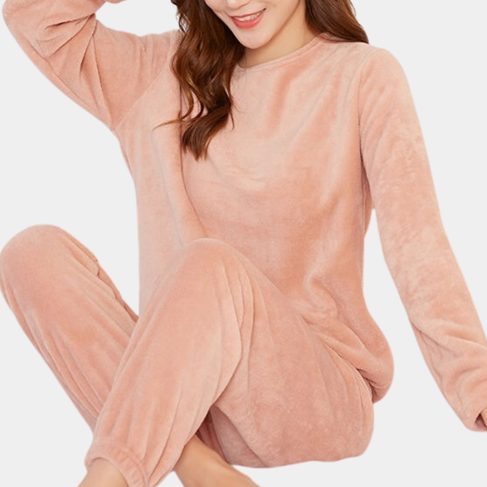 Soft Fleece Long-Sleeved Pajama Set