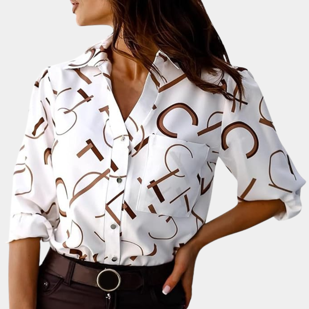 Lightweight Relaxed Fit 3/4 Sleeve Blouse