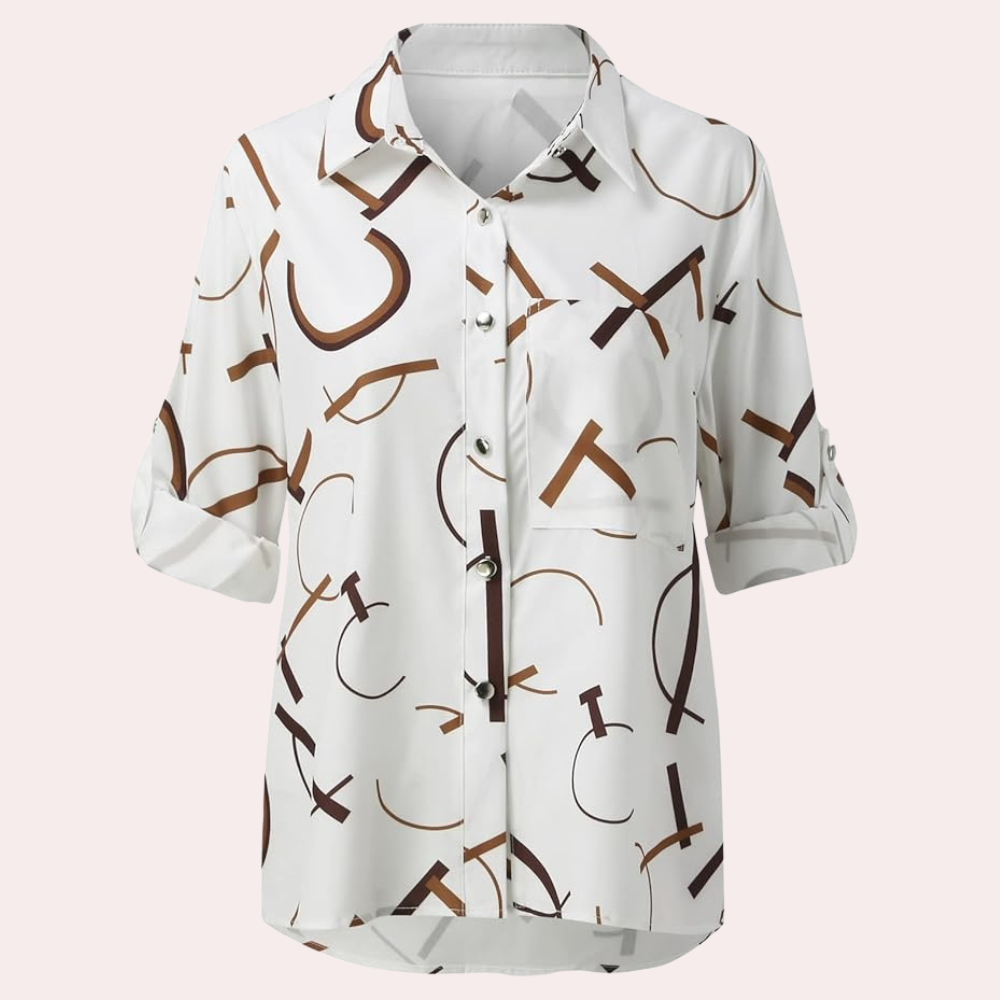 Lightweight Relaxed Fit 3/4 Sleeve Blouse