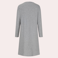 Women's Tunic Dress - Asymmetric Design - V-Neck - Long Sleeved - Loose Fit