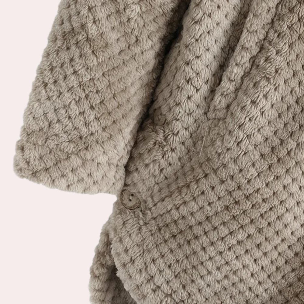 Women's Fleece Jacket - Soft and Warm - Hood & Button Closure - Relaxed Fit