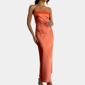 Women's Ball Gown - Strapless - Fitted - Elegant Long Evening Dress