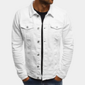 Men's Denim Jacket - Classic Fit - Button Closure - Chest Pockets - Long Sleeved