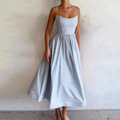Women's Maxi Dress - Sleeveless A-line - Adjustable Straps - Light and Breathable