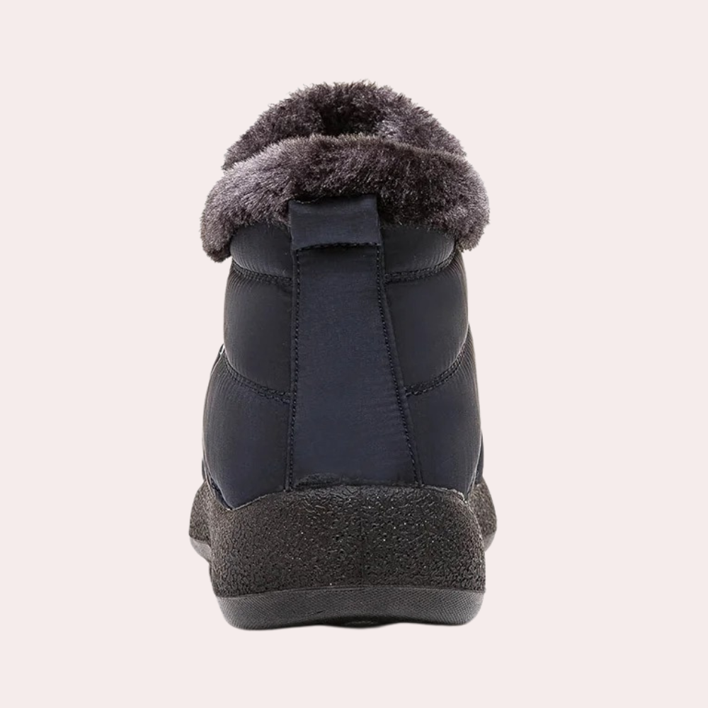 Women's Boots - Warm Lined Quilted Design - Zipper & Non-Slip Sole