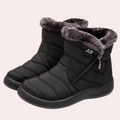 Women's Boots - Warm Lined Quilted Design - Zipper & Non-Slip Sole