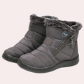 Women's Boots - Warm Lined Quilted Design - Zipper & Non-Slip Sole