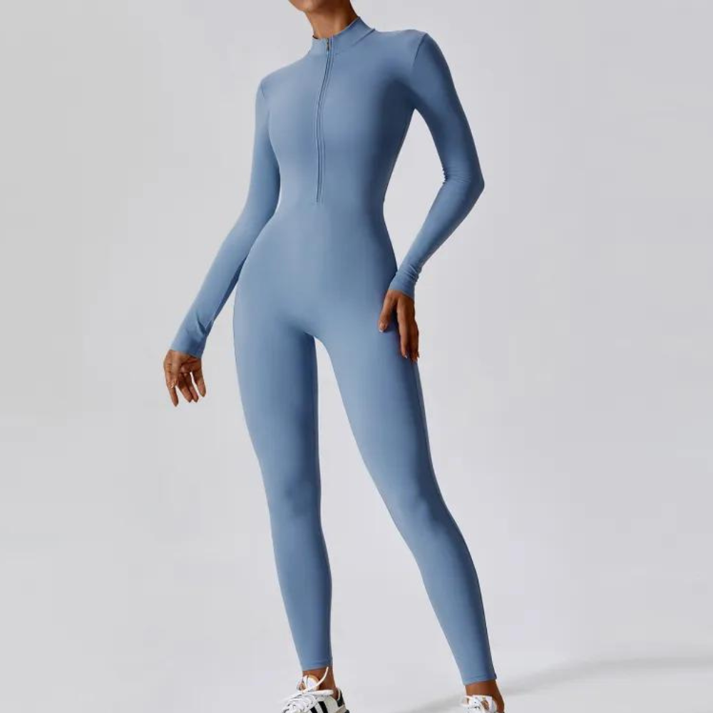Women's Jumpsuit - Long-Sleeved Stretchable - Breathable Training & Yoga Bodysuit