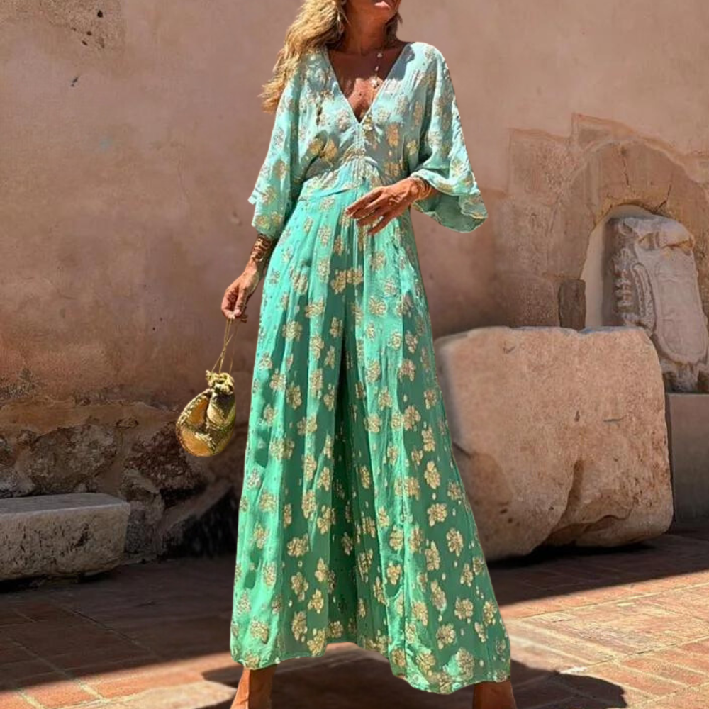 Light Kimono Sleeve Loose Maxi Dress