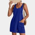 Women's Jumpsuit - Sleeveless with Adjustable Straps - Loose Fit - Casual Comfort