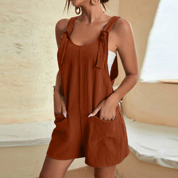 Sleeveless Adjustable Straps Loose Jumpsuit