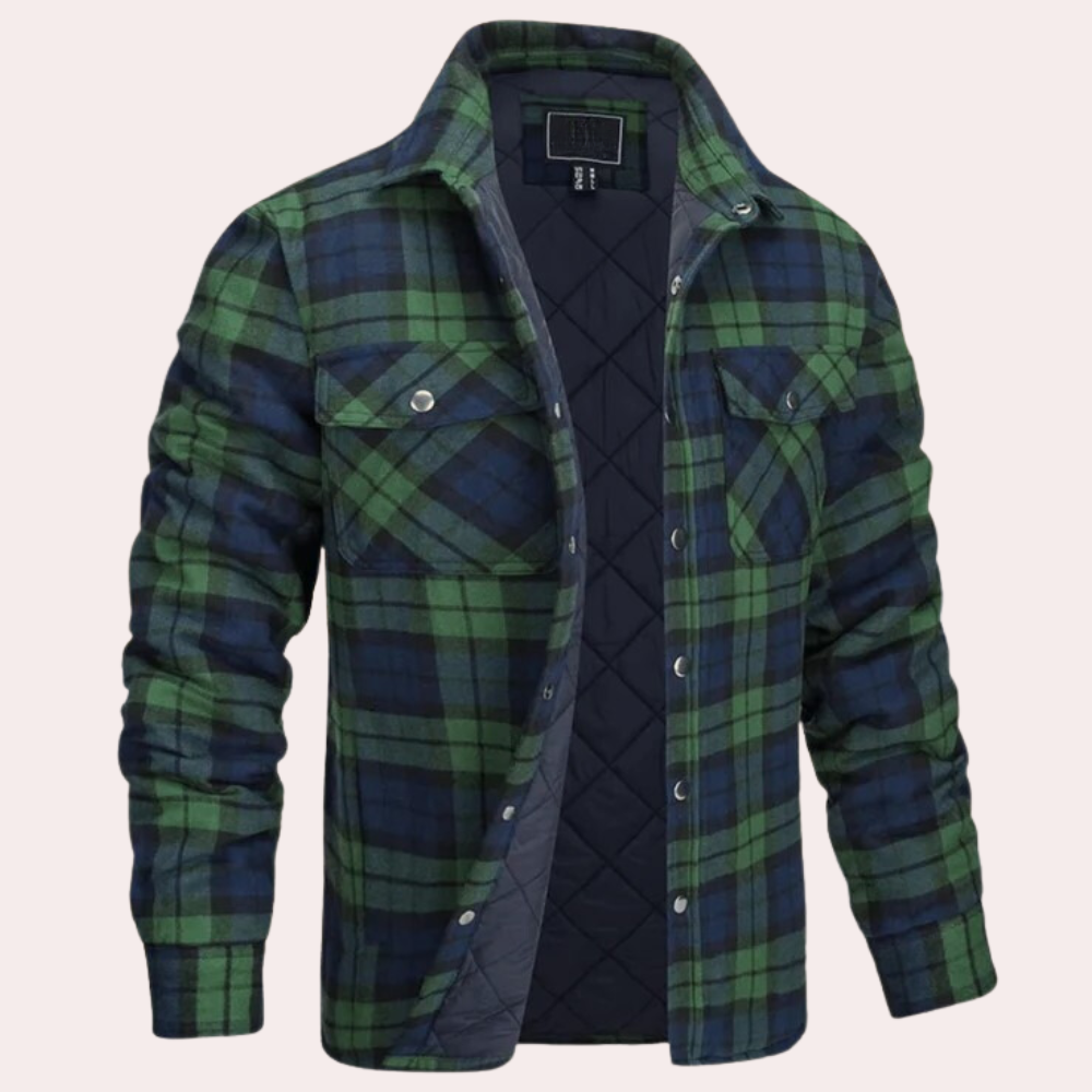 Quilted Flannel Relaxed Fit Shirt Jacket