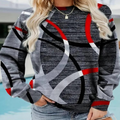 Women's Sweatshirt - Chevron Pattern - Relaxed Fit - Soft and Comfortable