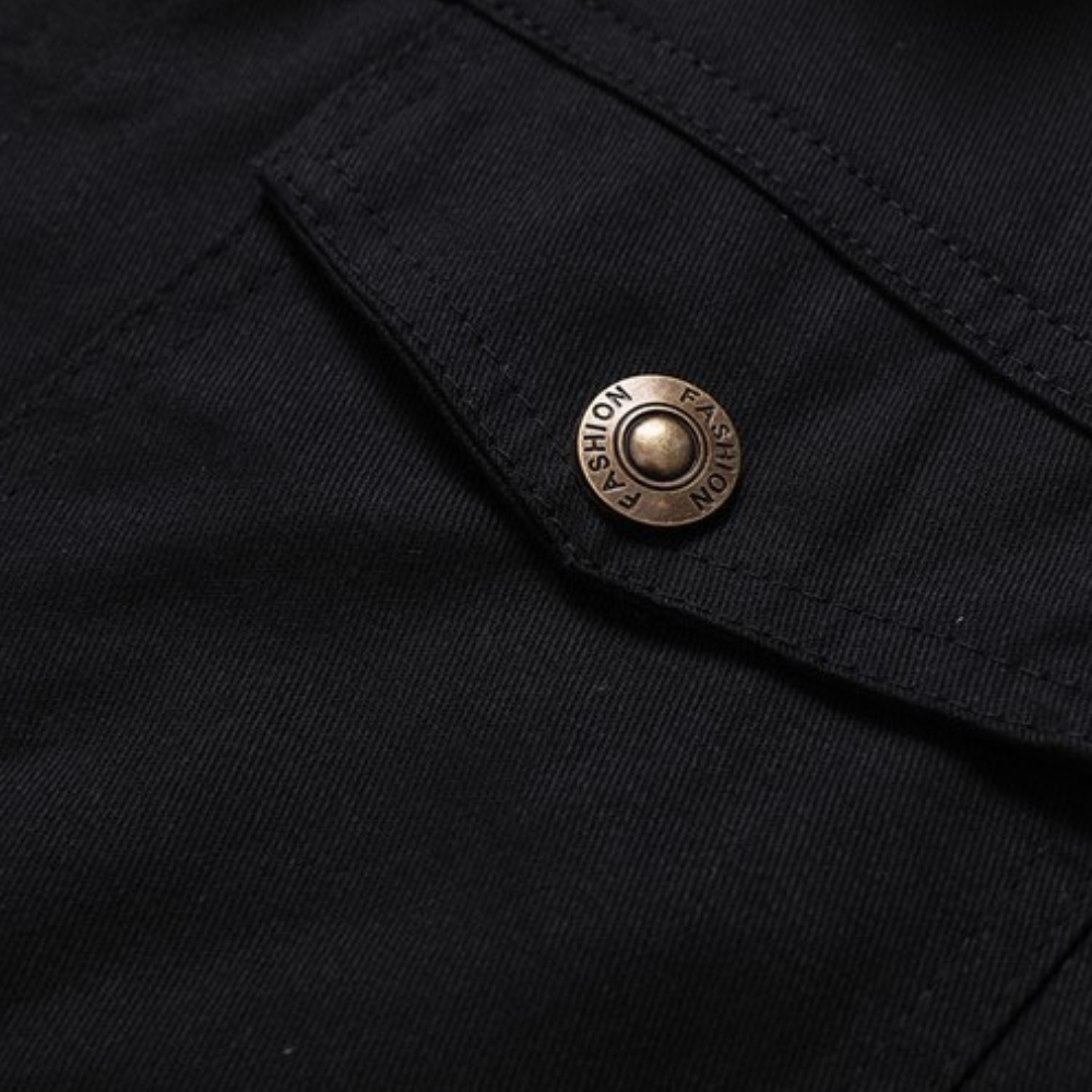 Men's Trucker Jacket - Sherpa Lined - Button Closure - Durable Material - Casual Outdoor